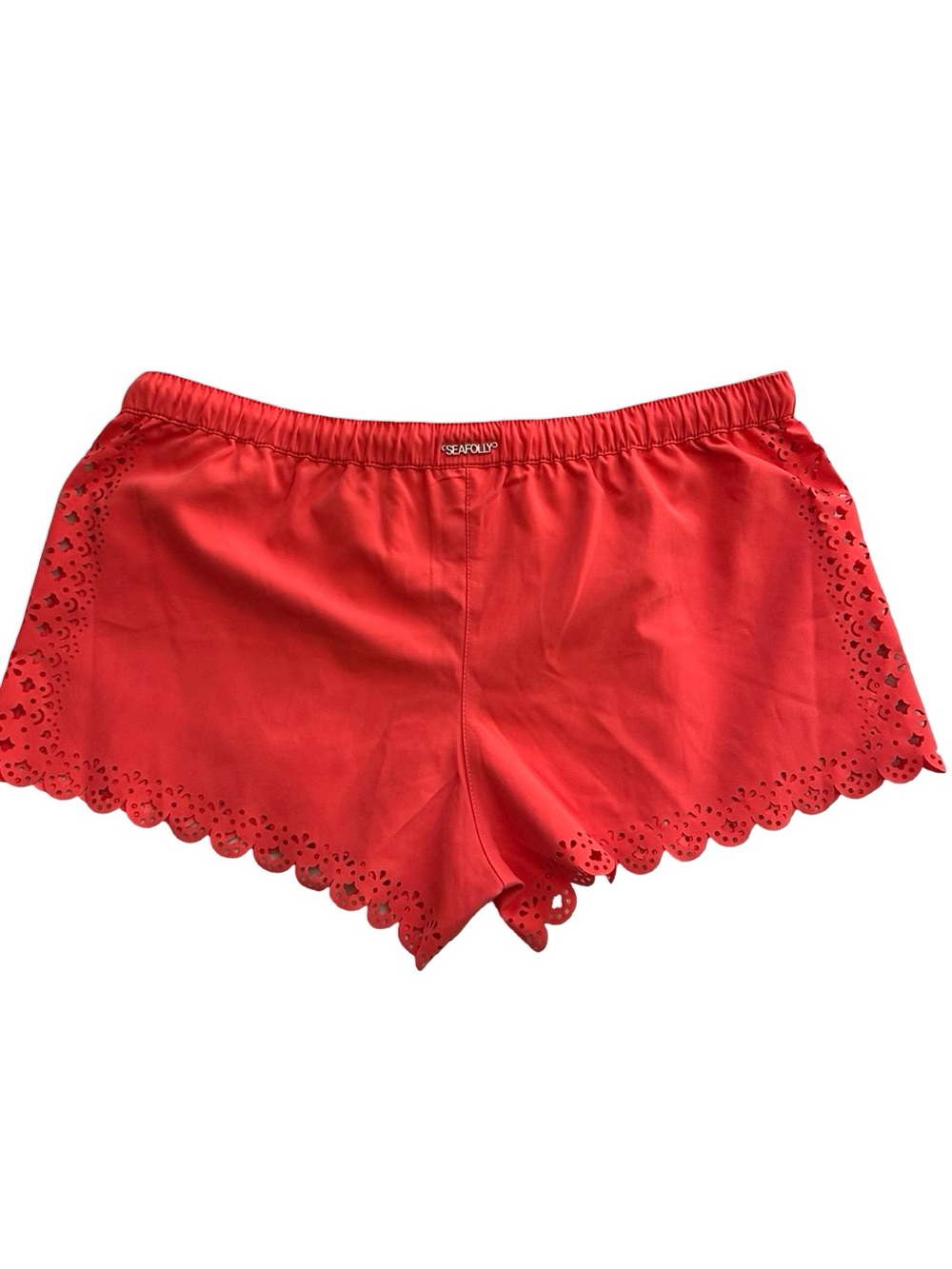 Seafolly Bella Vacation Shorts Size S Coral Orange Pool Boat Beach Shorts - Picture 3 of 10
